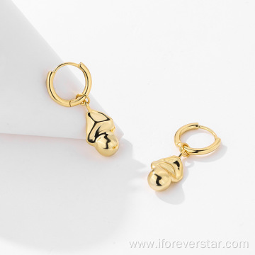 Minimalist 925 Silver Chunky Earring 18K gold Plated